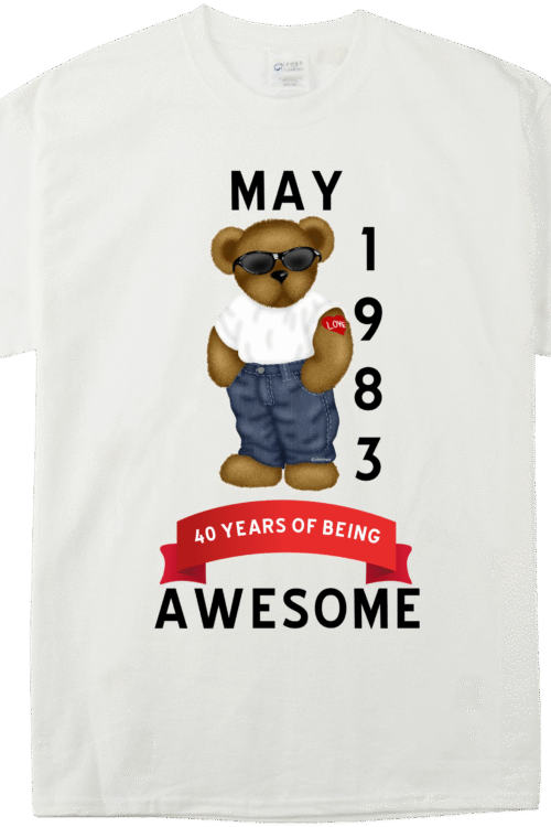 40 Years of being awesome Birthday T-shirt idea
