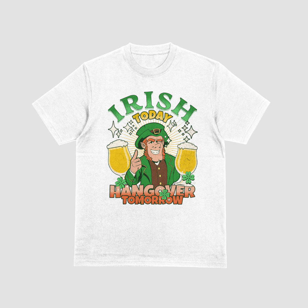 Irish Today Hangover Tomorrow Vintage St Patrick Day T-shirt