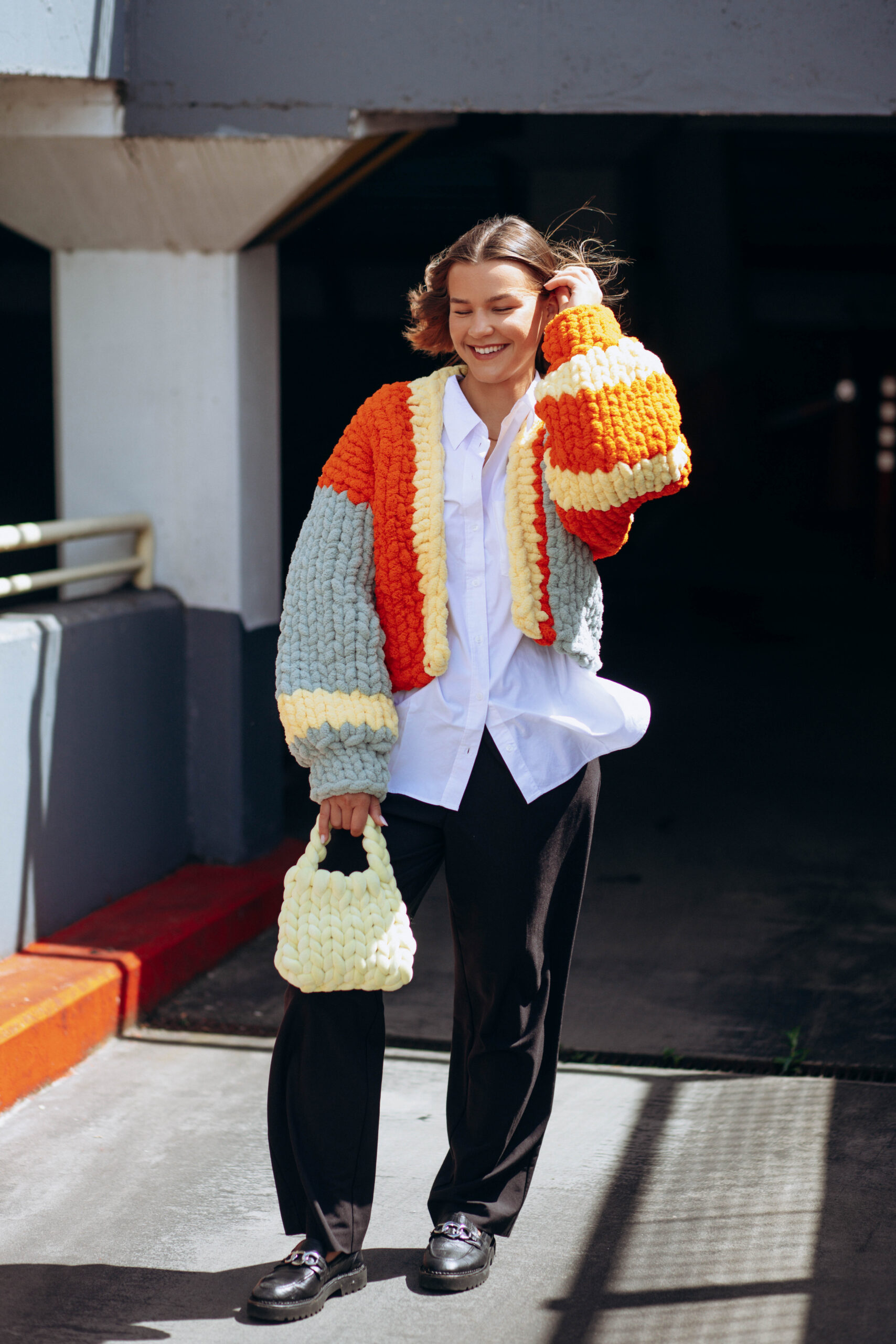 Chunky Knit Red Bag - Image 8