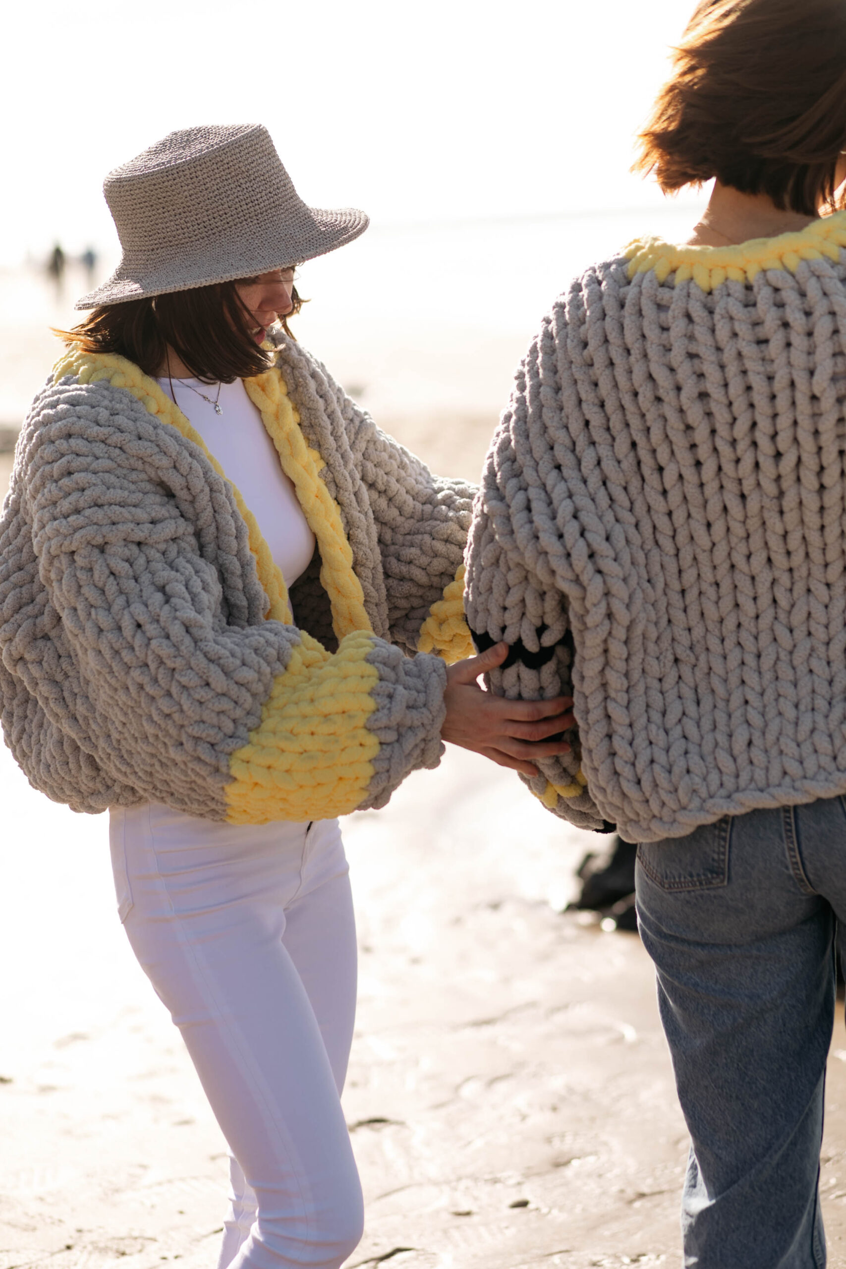 Chunky Knit Grey Cardigan - Image 4